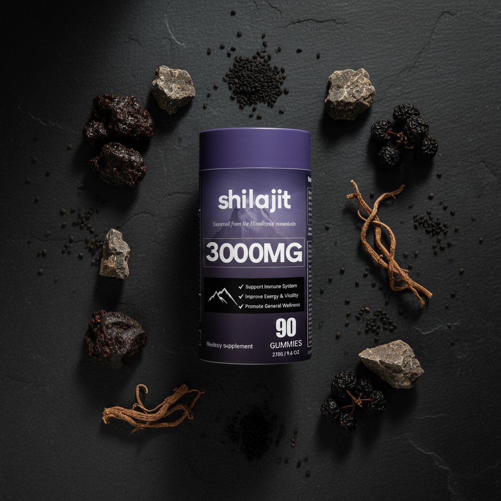Shilajit 3000mg - Flat Lay